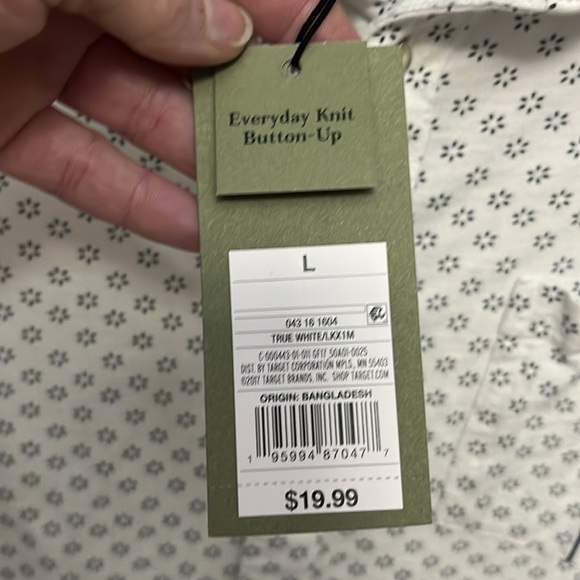 Goodfellow size large button up short sleeve shirt NWTs - Picture 4 of 5